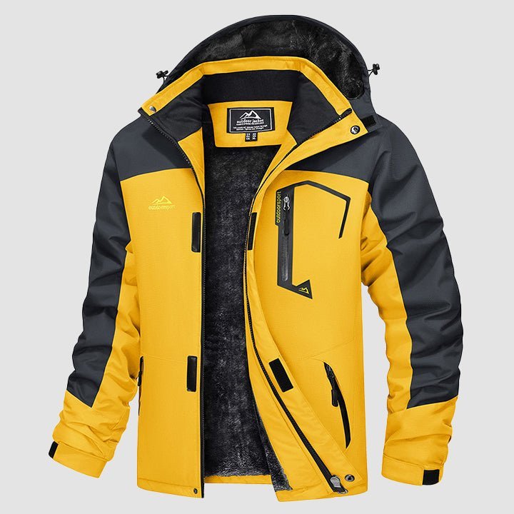 Men's Water - Repellent Winter Ski Jacket with Fleece Lining - veyora