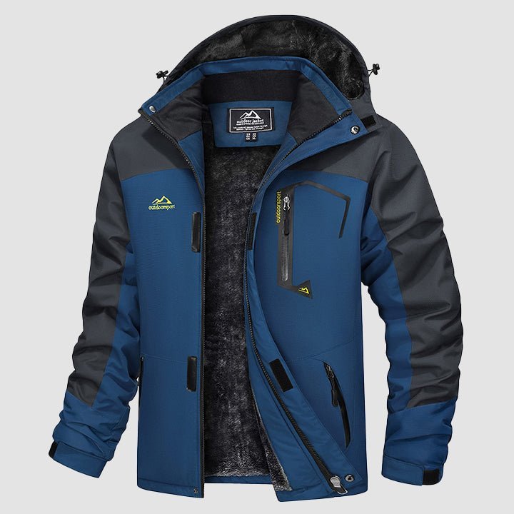 Men's Water - Repellent Winter Ski Jacket with Fleece Lining - veyora