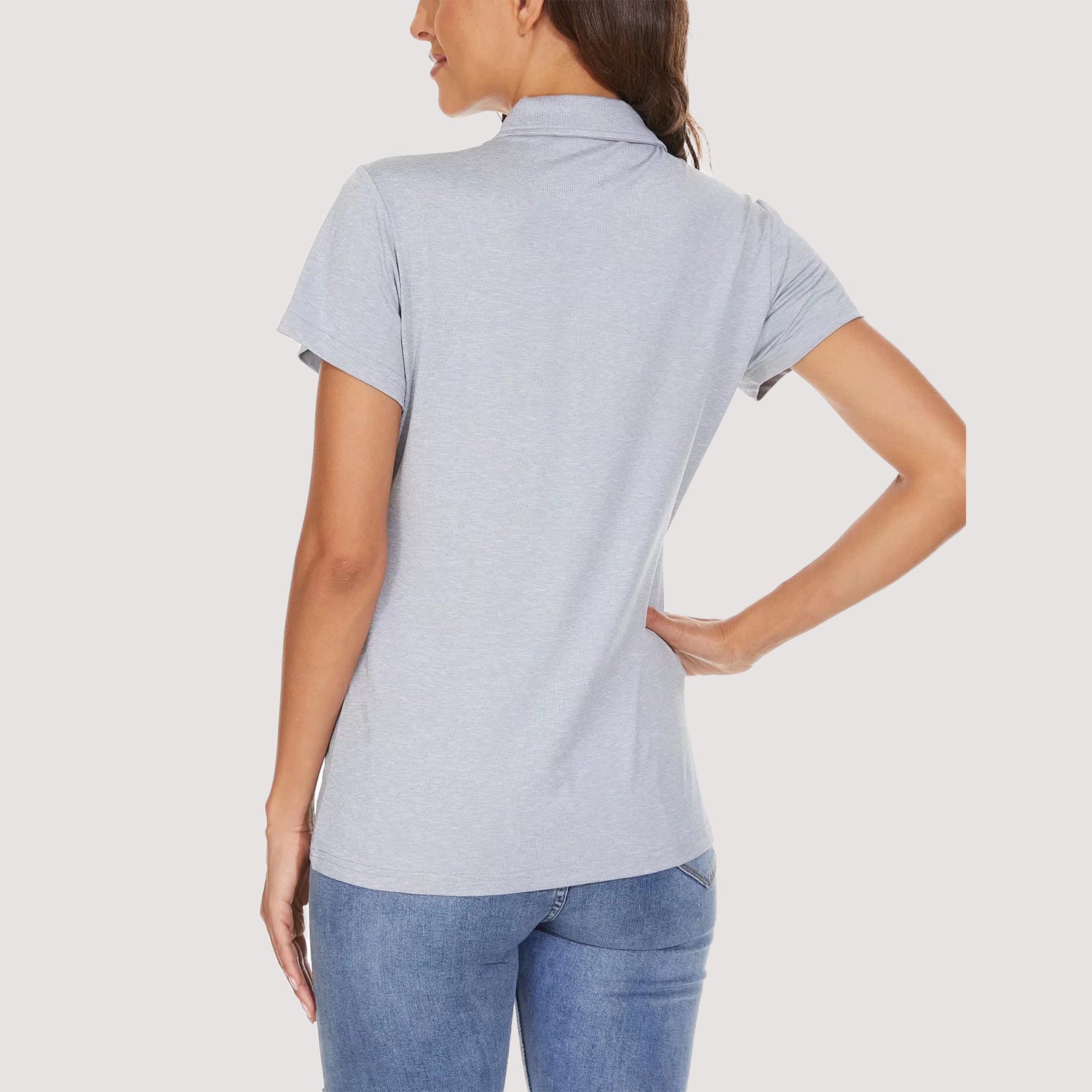 Women's Moisture-Wicking 4-Button Polo T-Shirt