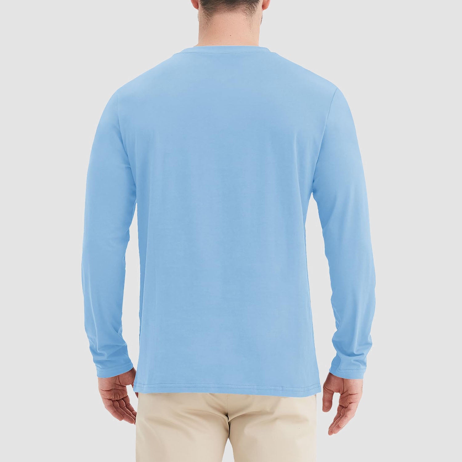 Men's Crew Neck Long Sleeve Shirt Quick Dry Sports Shirt