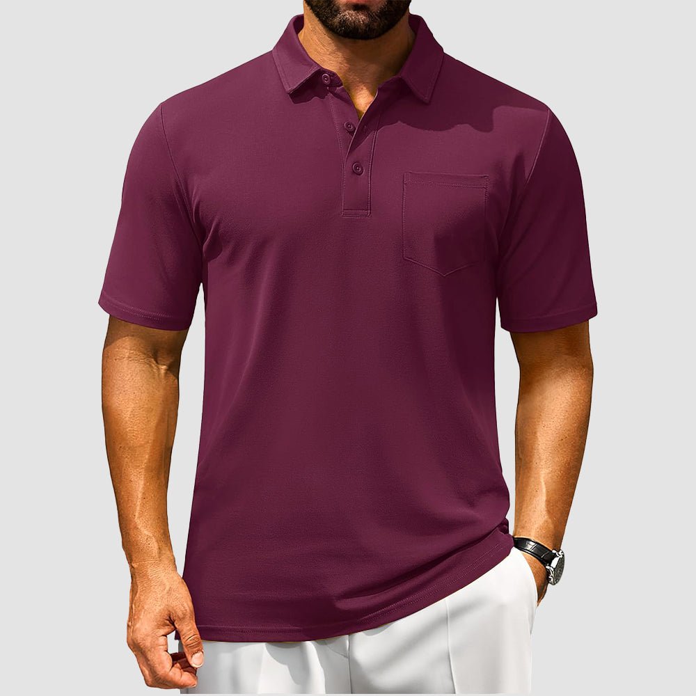 Men's Cotton Polo Shirts - Breathable Short Sleeve Golf Tee - veyora