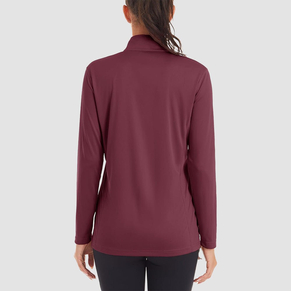 Women's Half Zip Quick Dry Shirt UPF 50+ - veyora