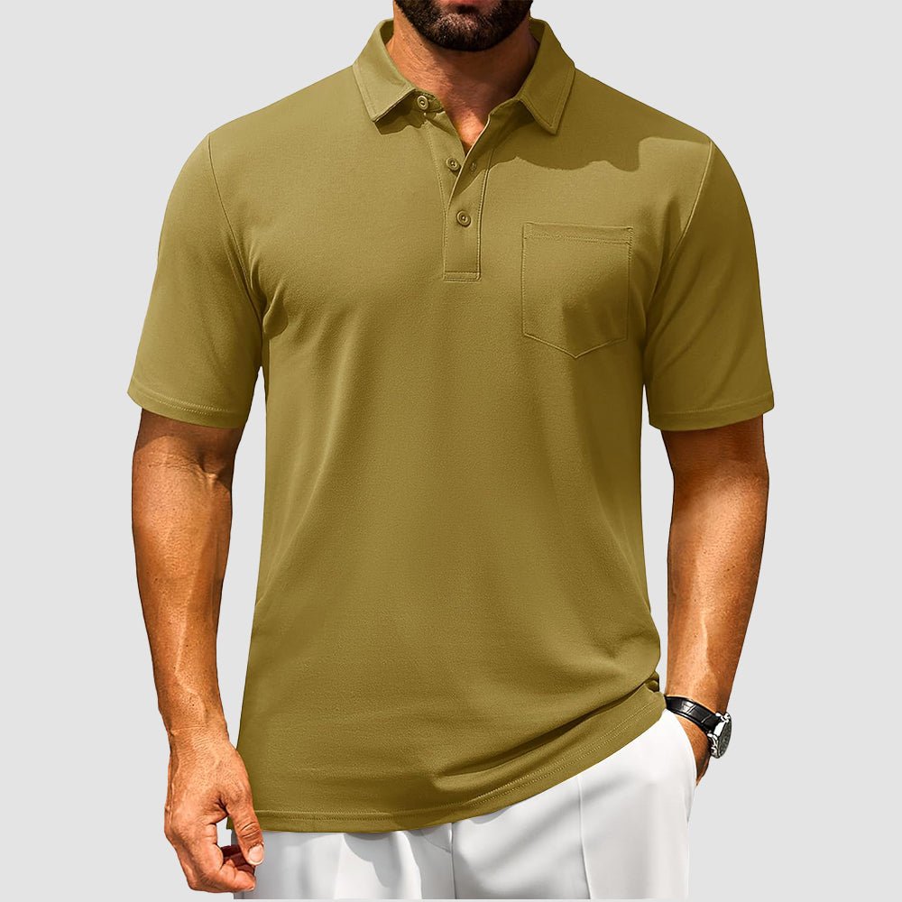 Men's Cotton Polo Shirts - Breathable Short Sleeve Golf Tee - veyora