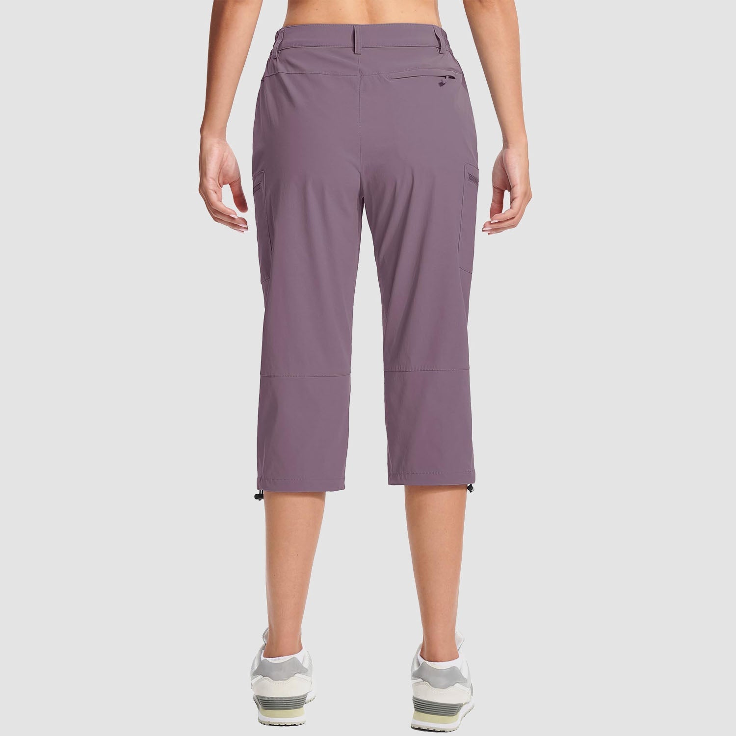 Women's Lightweight Water-Resistant Hiking Capris with 5 Pockets
