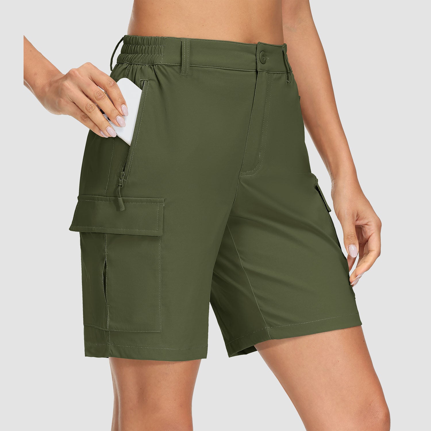 Women's Quick Dry Cargo Shorts - 5-Pocket & Ripstop