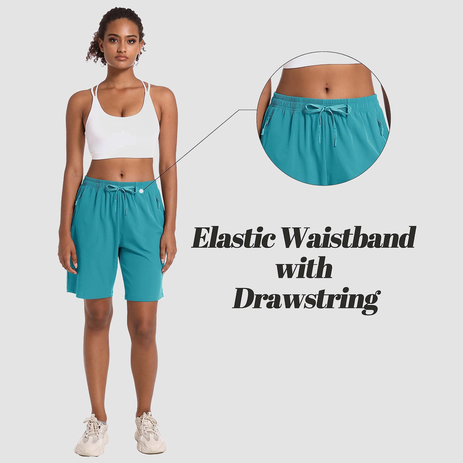 Women's Lightweight Quick-Dry Hiking Shorts with 3 Pockets