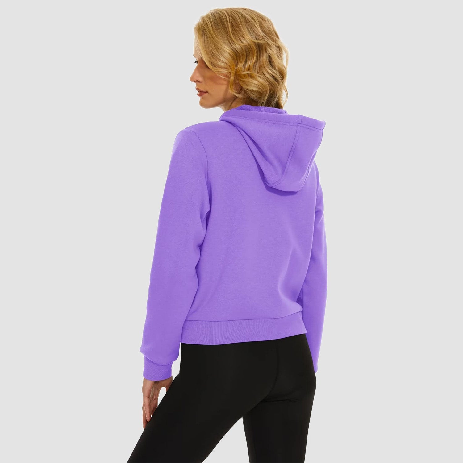 Women's Bomber Hoodie - Fleece-Lined & Full Zip Winter