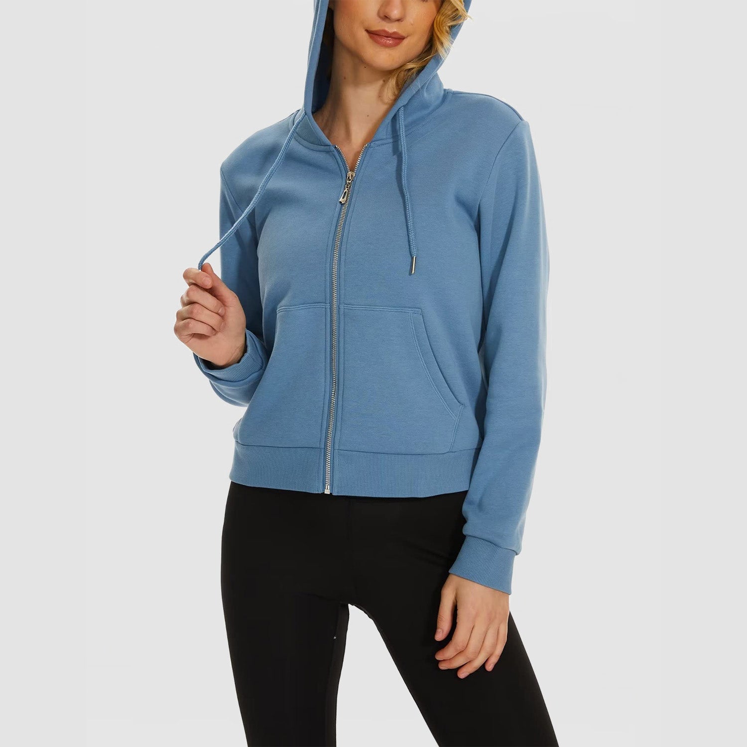 Women's Bomber Hoodie - Fleece-Lined & Full Zip Winter
