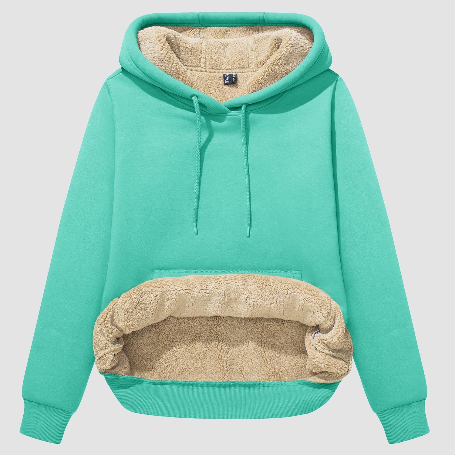 Women's Sherpa Hoodie - Fleece Lined & Kangaroo Pocket