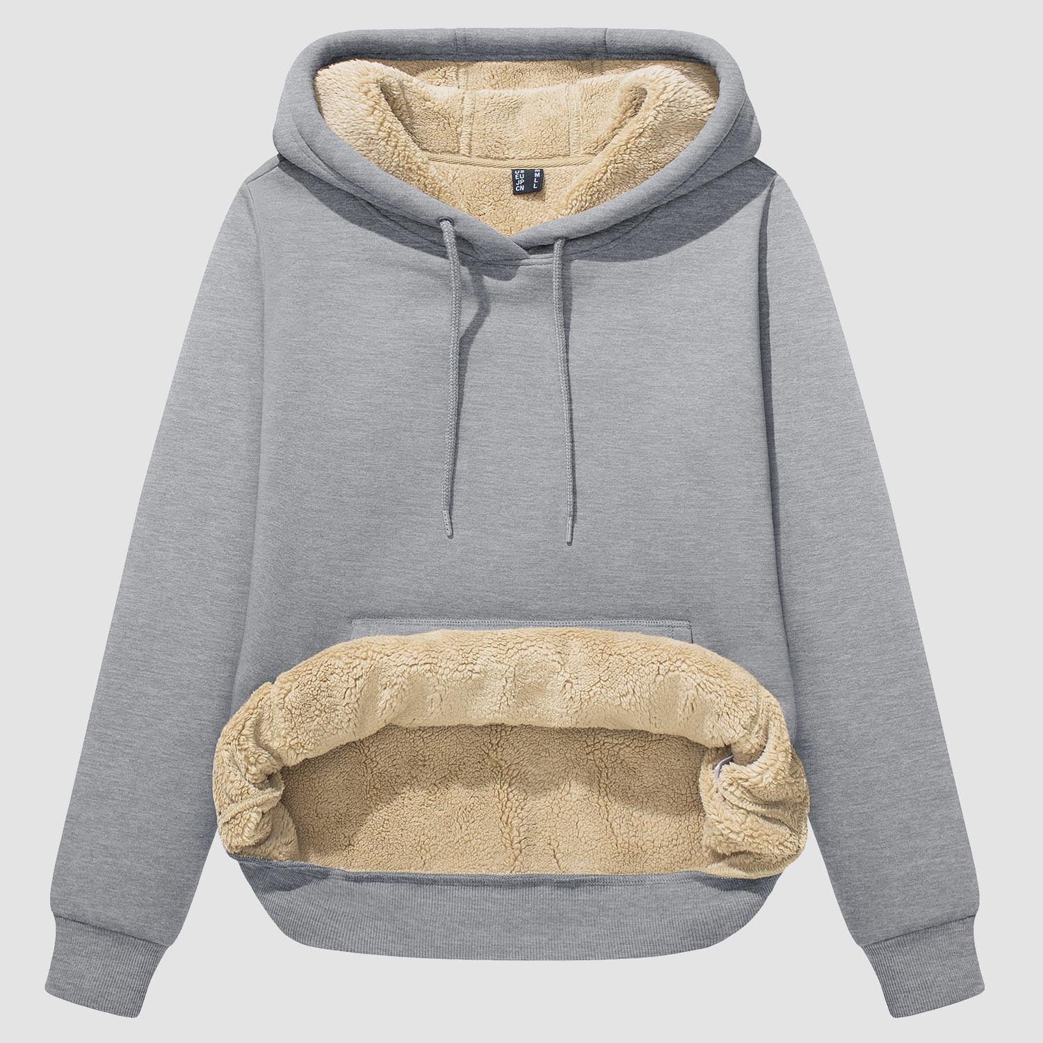Women's Sherpa Hoodie - Fleece Lined & Kangaroo Pocket