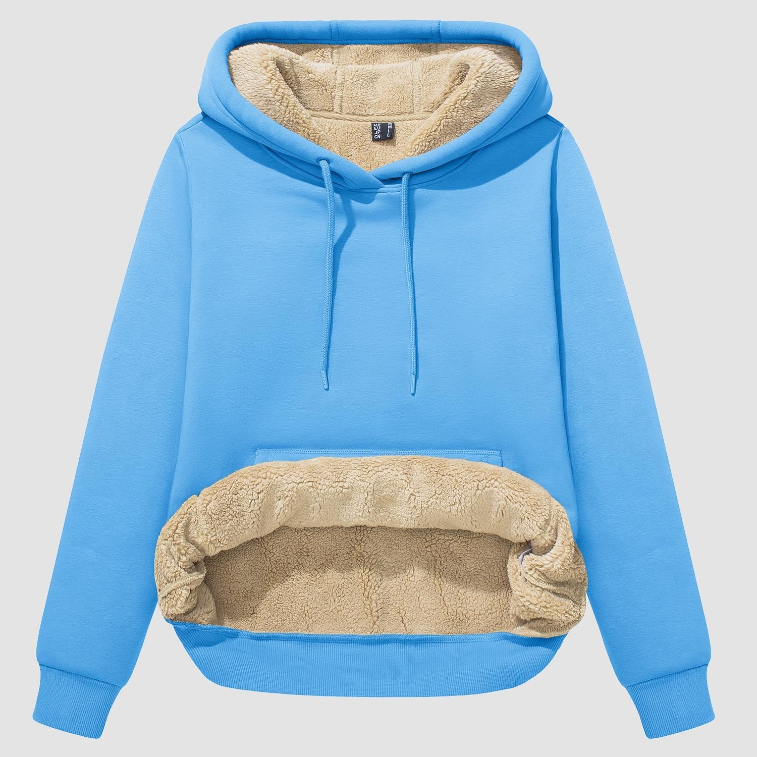 Women's Sherpa Hoodie - Fleece Lined & Kangaroo Pocket