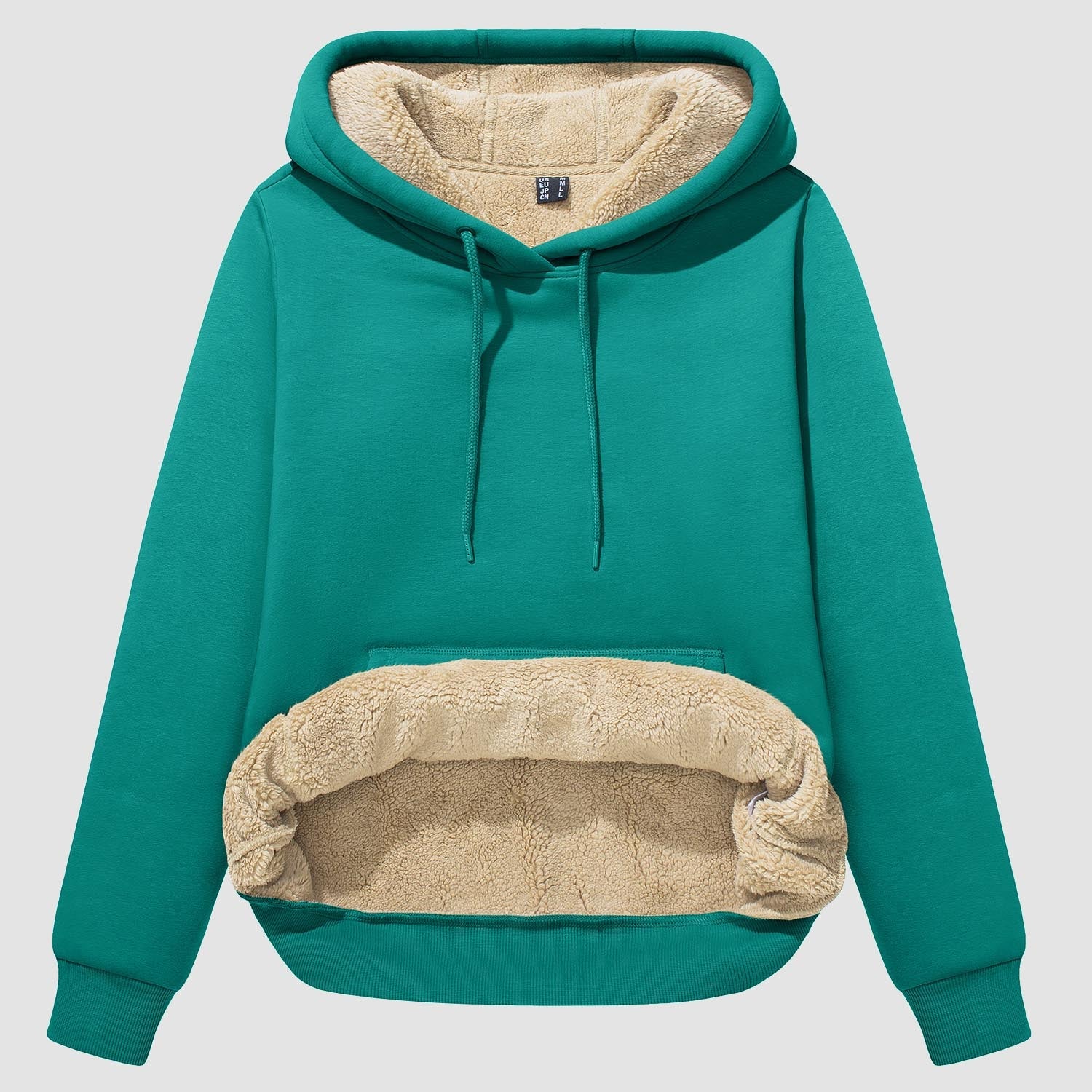 Women's Sherpa Hoodie - Fleece Lined & Kangaroo Pocket