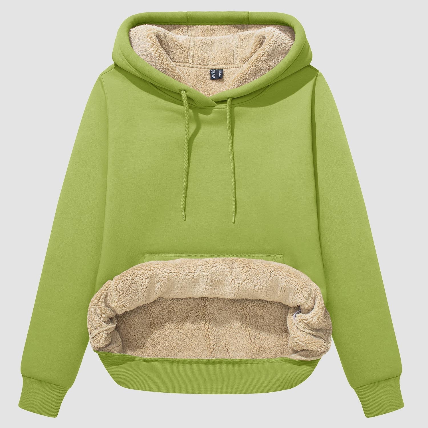 Women's Sherpa Hoodie - Fleece Lined & Kangaroo Pocket