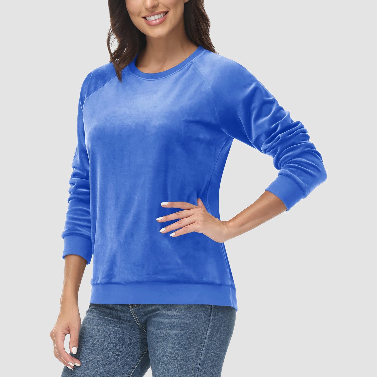 Women's Fleece Sweatshirt - Crewneck & Long Sleeve