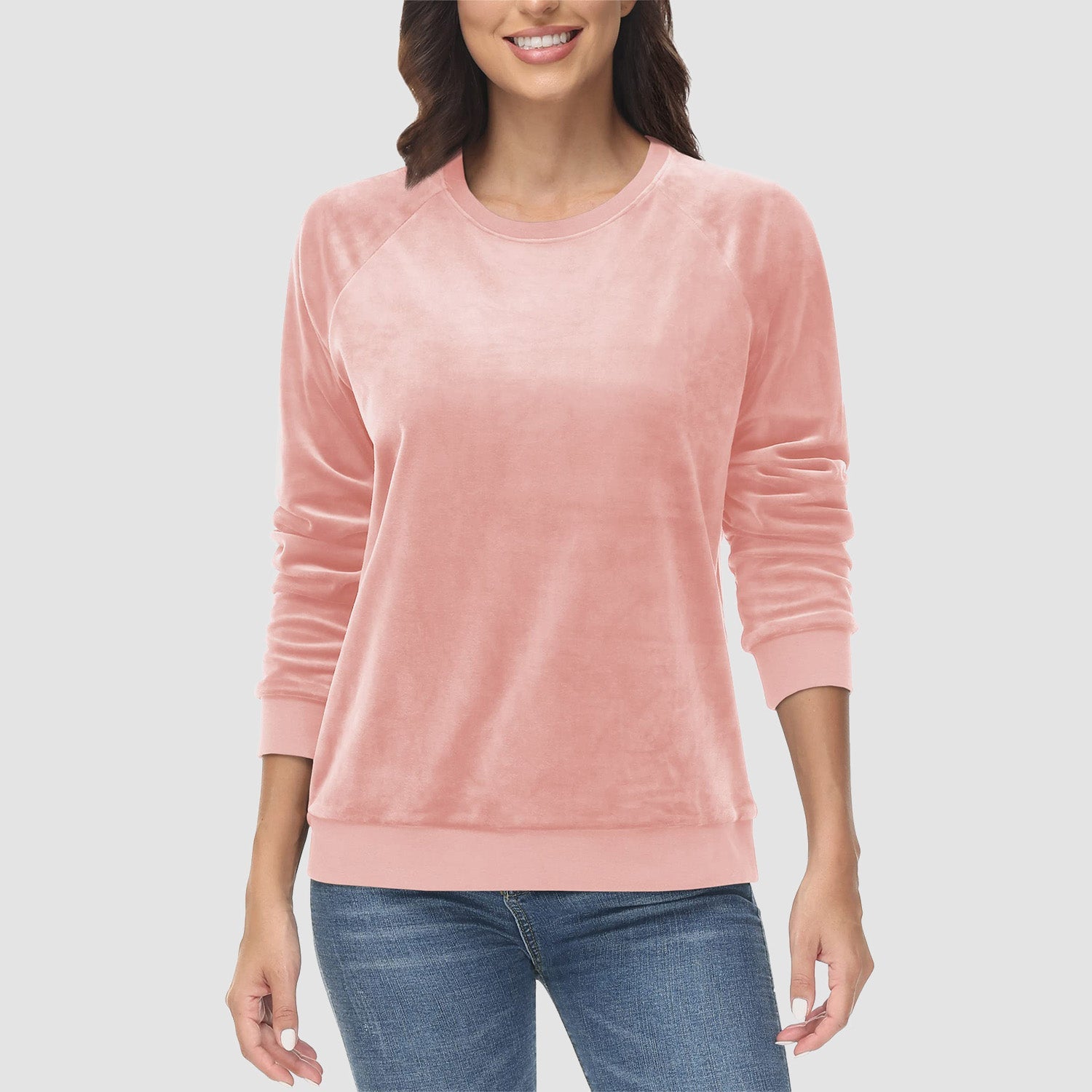 Women's Fleece Sweatshirt - Crewneck & Long Sleeve