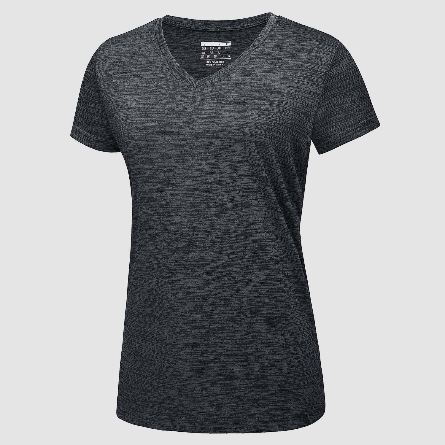 Women's V - Neck Quick - Dry Moisture - Wicking Athletic Shirt - veyora