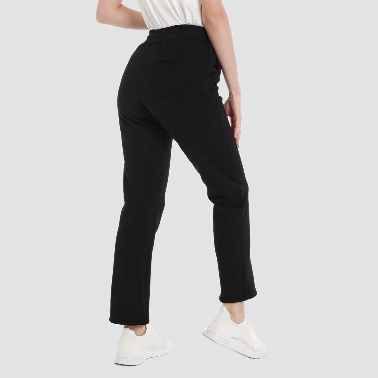 Women's Warm Sherpa Lined Jogger Pants with 3 Pockets