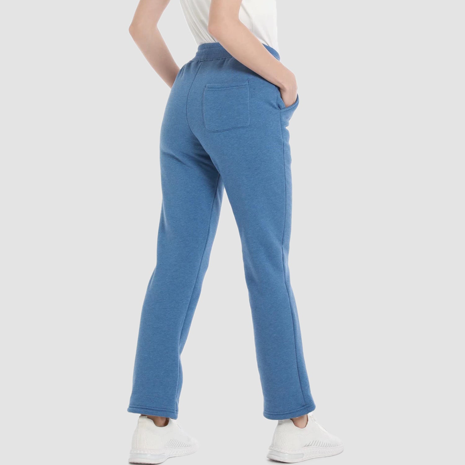 Women's Warm Sherpa Lined Jogger Pants with 3 Pockets