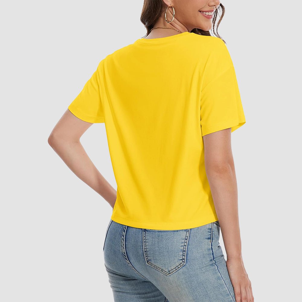 【New In】Women's Cotton UPF 50+ Summer Crop Top T-Shirt - veyora