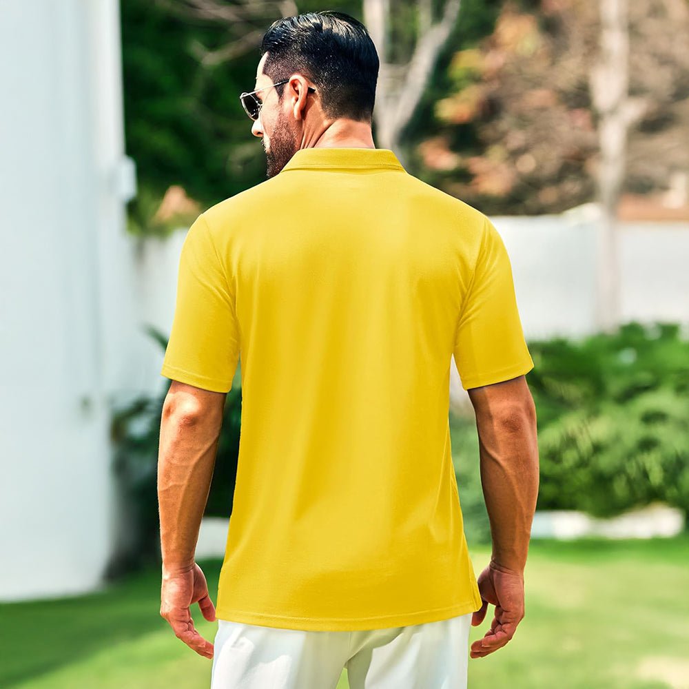 Men's Cotton Polo Shirts - Breathable Short Sleeve Golf Tee - veyora