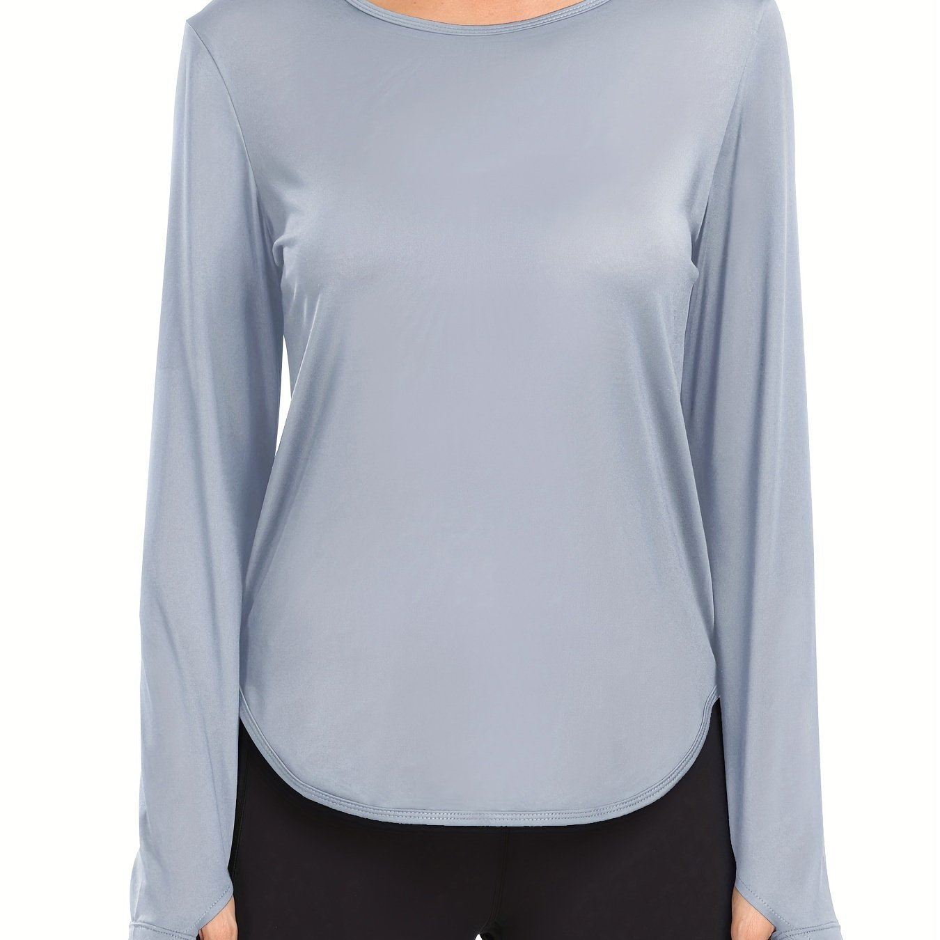 Womens Long Sleeve T-Shirt - Ultra - Lightweight, Breathable, Fashionable Sports Top with Thumb Holes Design - Provides Superior Sun Protection for Yoga, Running, and Outdoor Activities - veyora
