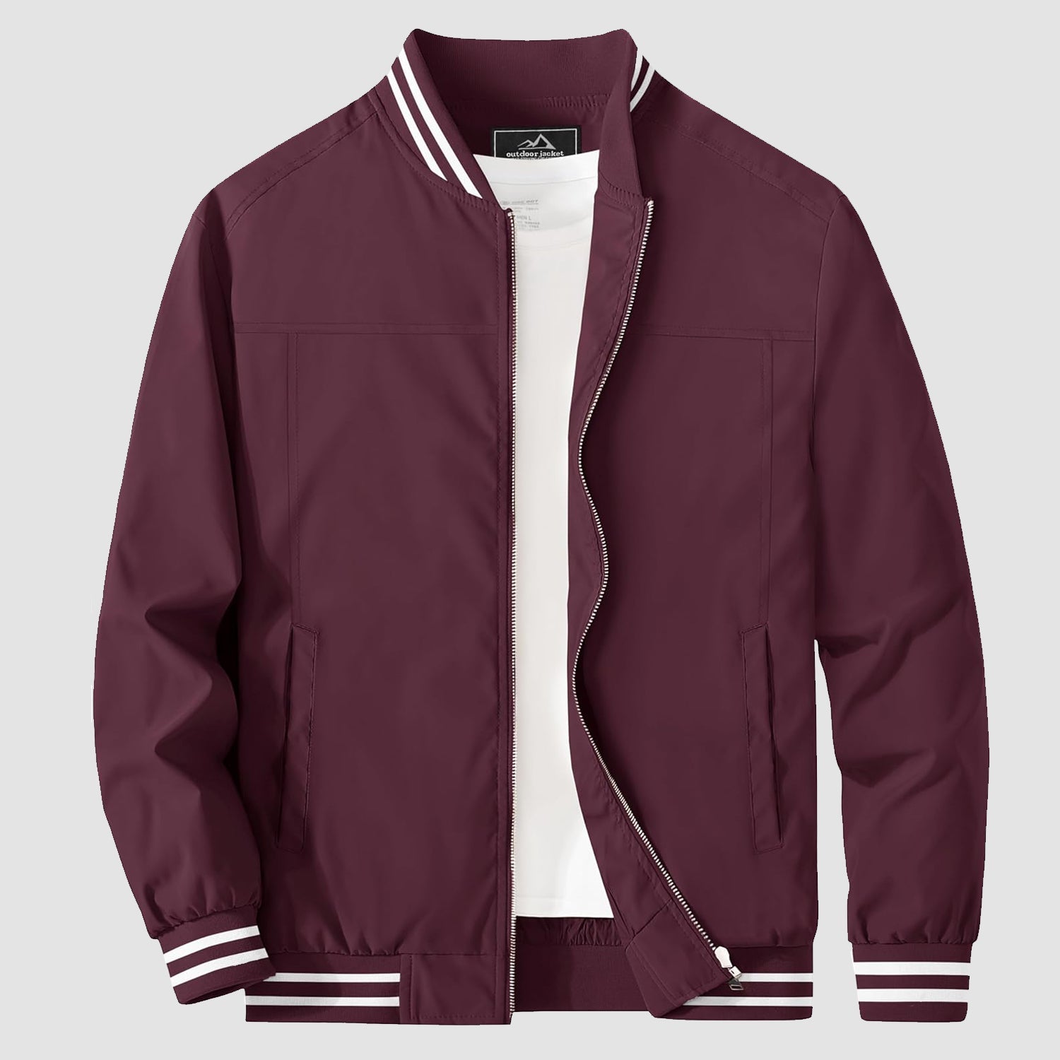 Men's Lightweight Bomber Jacket Casual Windbreaker - veyora