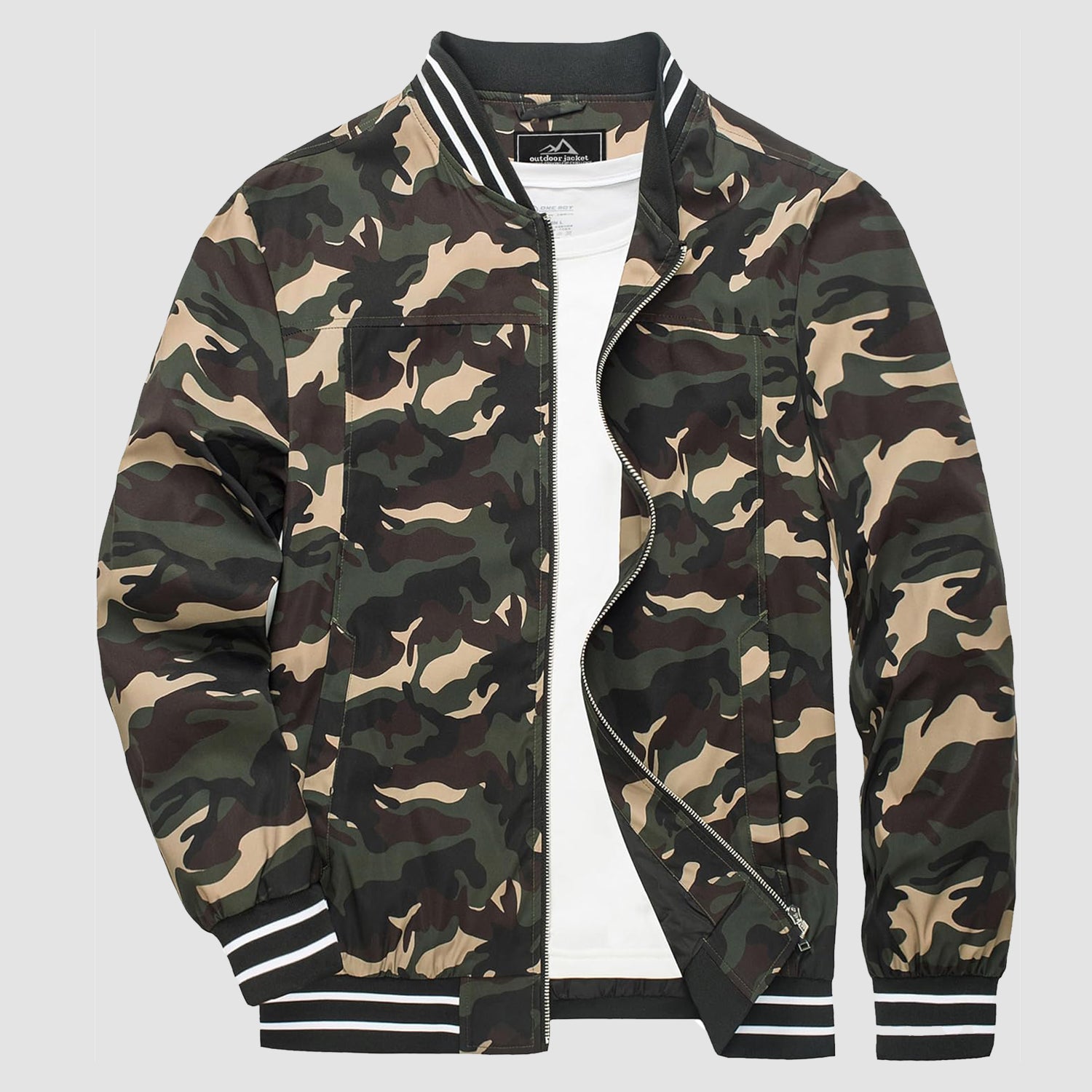 Men's Lightweight Bomber Jacket Casual Windbreaker - veyora