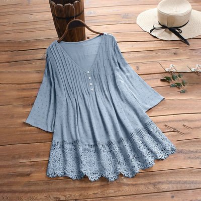 Abigail™ - Vintage Casual Lace Shirt - veyora