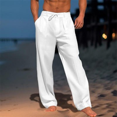 Nathan™ - Linen Solid Color Pants - veyora