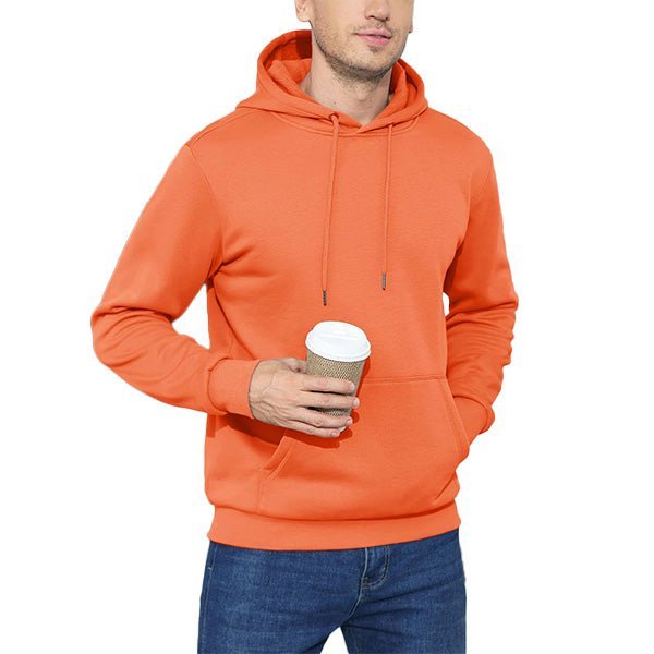 Cozy Men’s Fleece Lined Workout Hoodie with Kangaroo Pocket - veyora