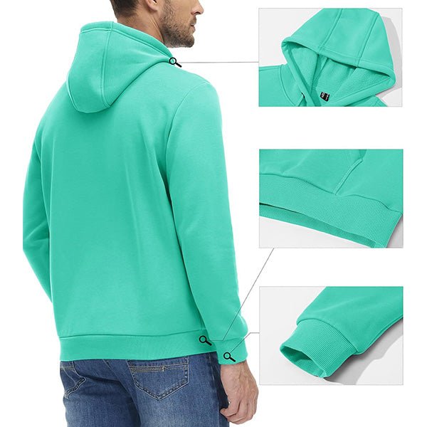Cozy Men’s Fleece Lined Workout Hoodie with Kangaroo Pocket - veyora