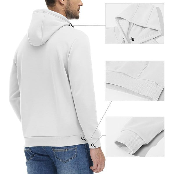 Cozy Men’s Fleece Lined Workout Hoodie with Kangaroo Pocket - veyora