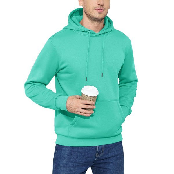Cozy Men’s Fleece Lined Workout Hoodie with Kangaroo Pocket - veyora