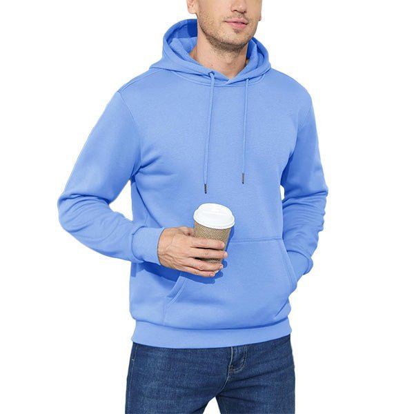Cozy Men’s Fleece Lined Workout Hoodie with Kangaroo Pocket - veyora