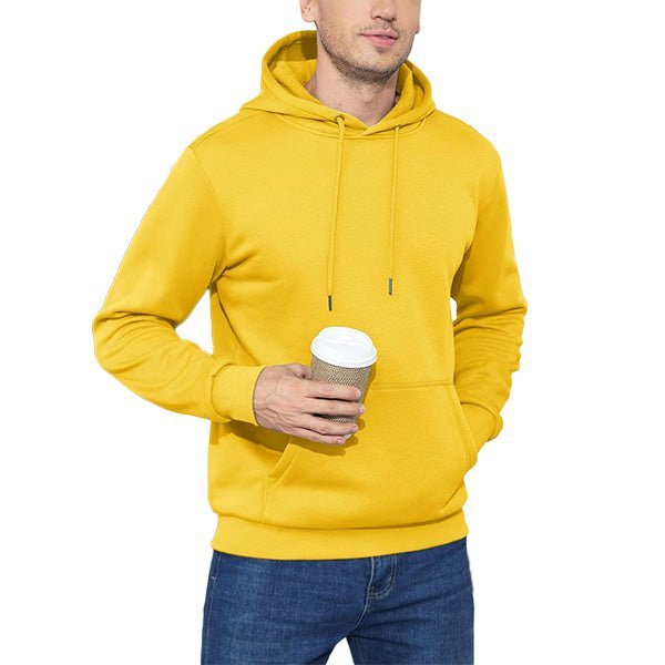 Cozy Men’s Fleece Lined Workout Hoodie with Kangaroo Pocket - veyora