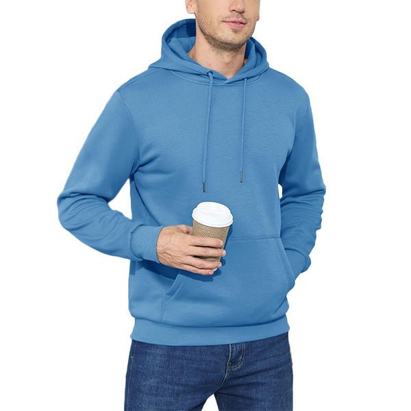 Cozy Men’s Fleece Lined Workout Hoodie with Kangaroo Pocket - veyora