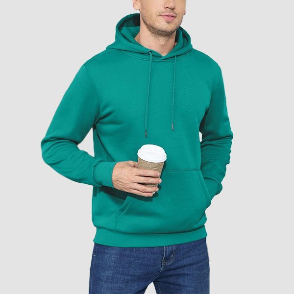 Cozy Men’s Fleece Lined Workout Hoodie with Kangaroo Pocket - veyora