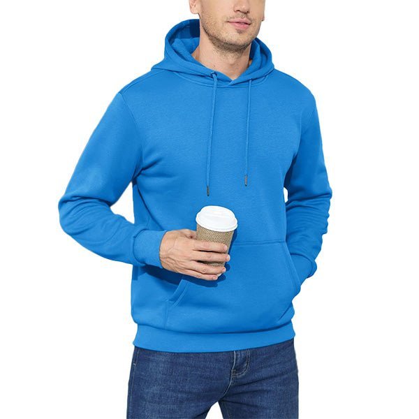Cozy Men’s Fleece Lined Workout Hoodie with Kangaroo Pocket - veyora