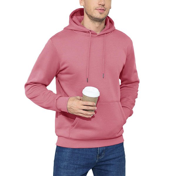 Cozy Men’s Fleece Lined Workout Hoodie with Kangaroo Pocket - veyora