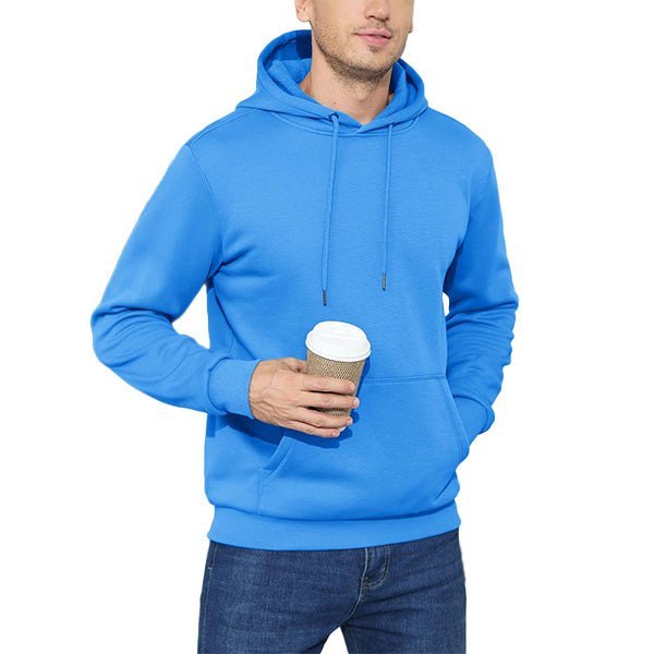 Cozy Men’s Fleece Lined Workout Hoodie with Kangaroo Pocket - veyora