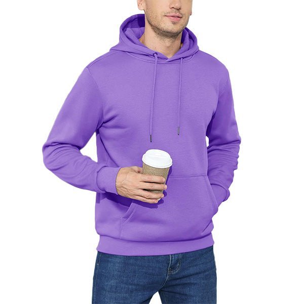 Cozy Men’s Fleece Lined Workout Hoodie with Kangaroo Pocket - veyora