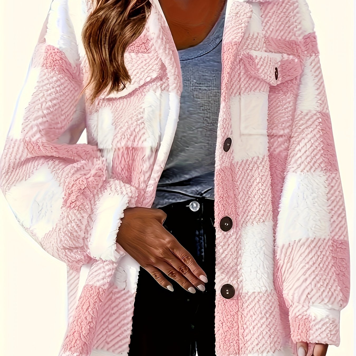 Elegant Directional Fluffy Winter Jacket - veyora