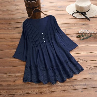 Abigail™ - Vintage Casual Lace Shirt - veyora
