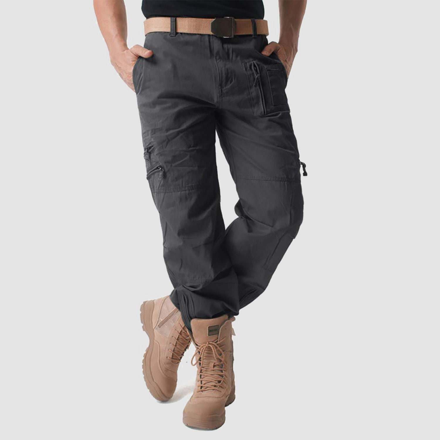 Men's Tactical Cargo Pants with 9 Pockets for Hiking - veyora
