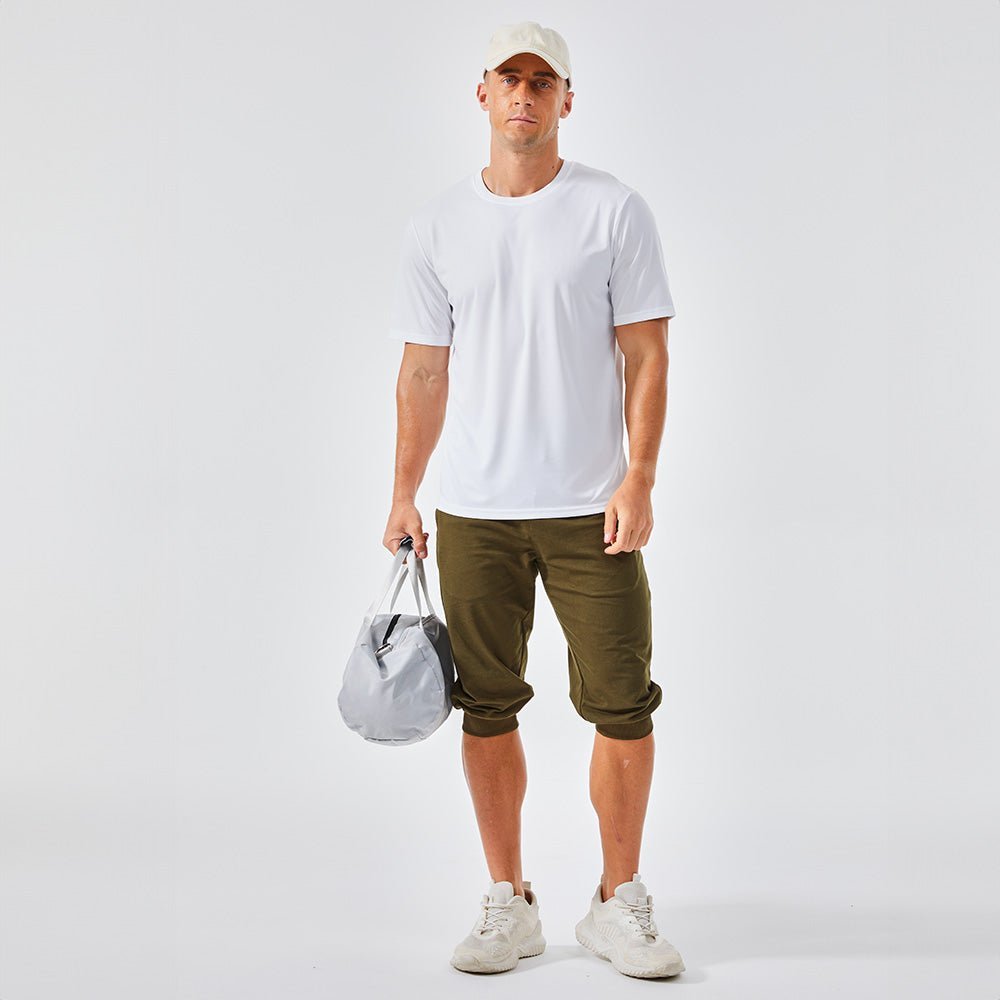 Men's 3/4 Capri Joggers with Pockets - veyora
