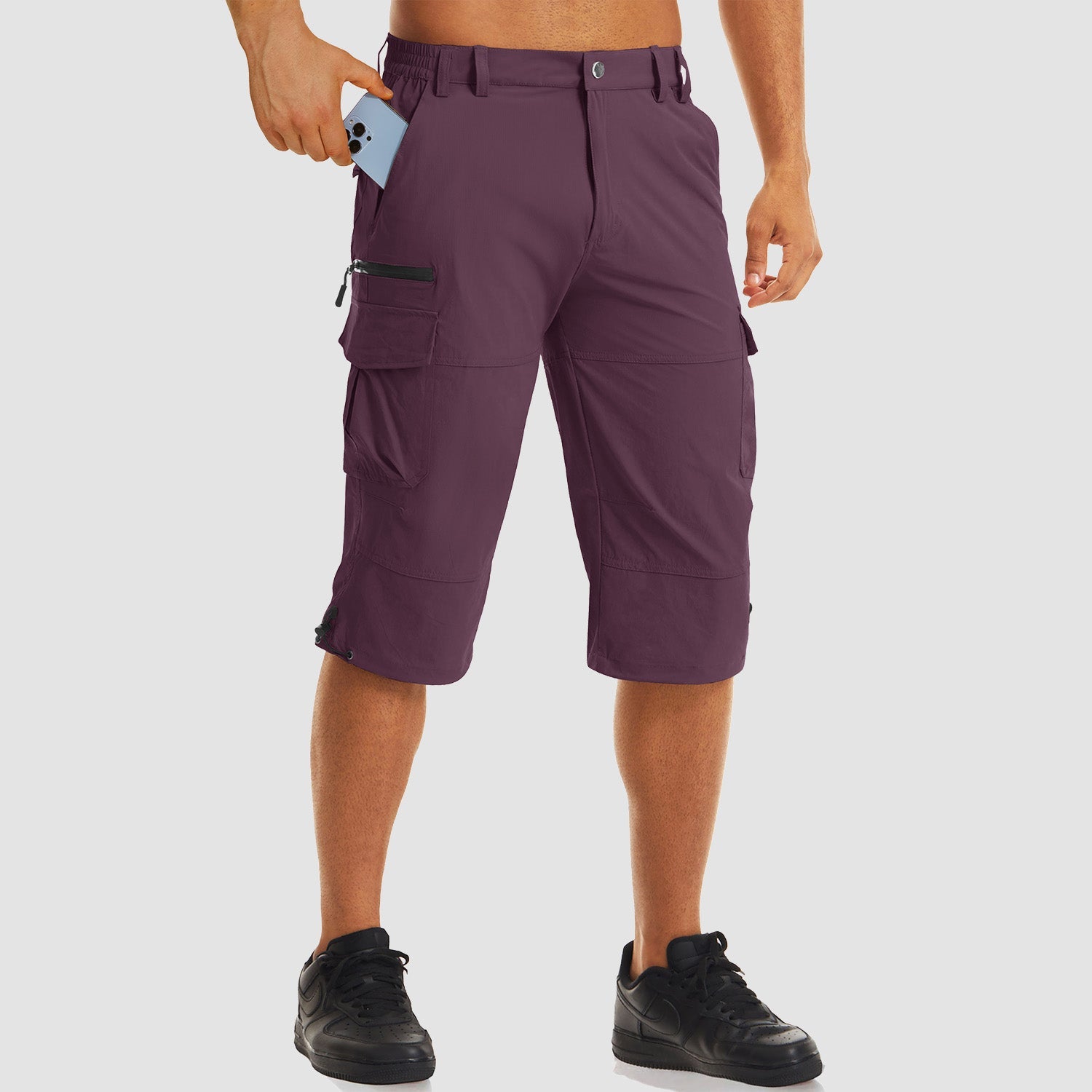 Men's 3/4 Capri Quick Dry Sports Shorts - veyora