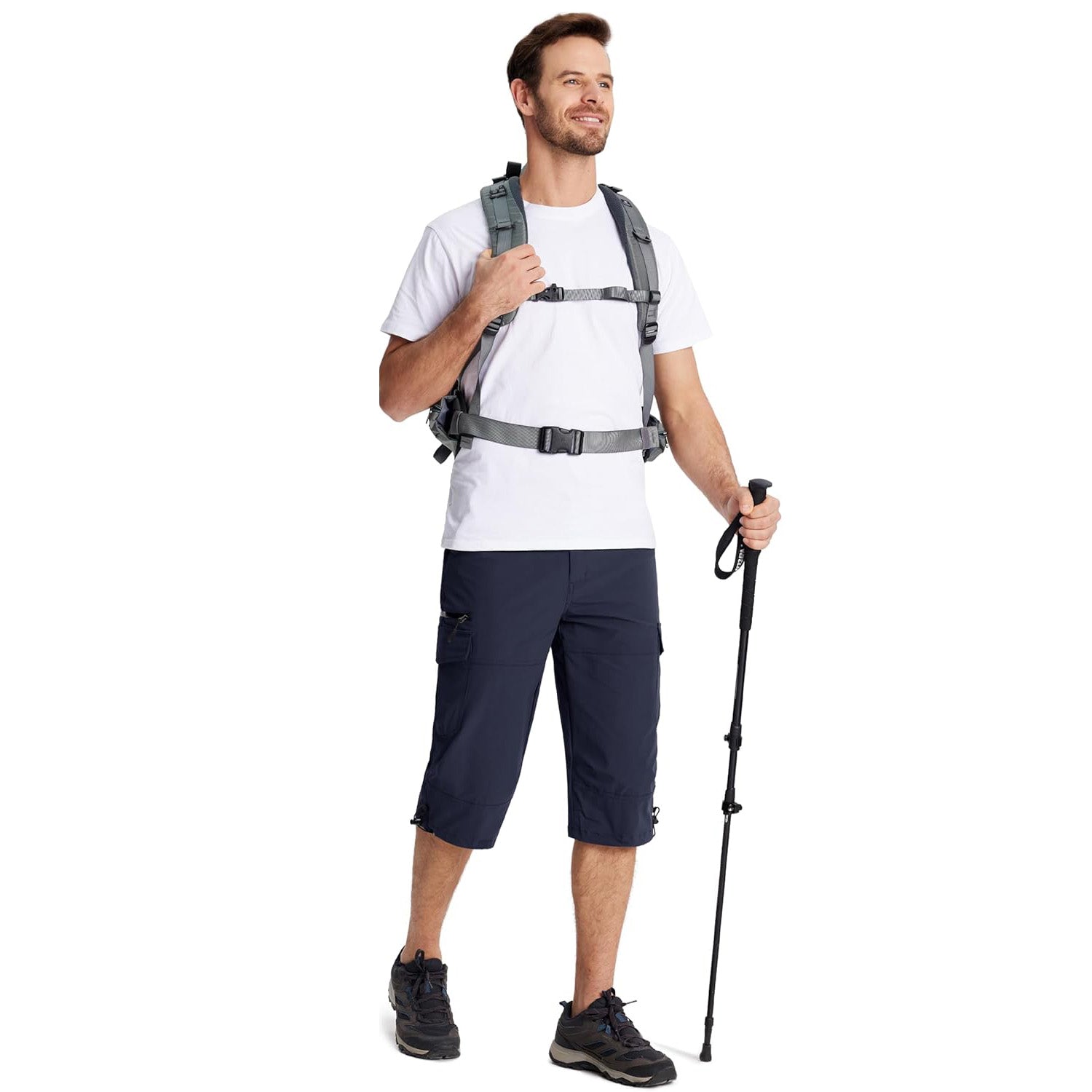 Men's 3/4 Capri Quick Dry Sports Shorts - veyora