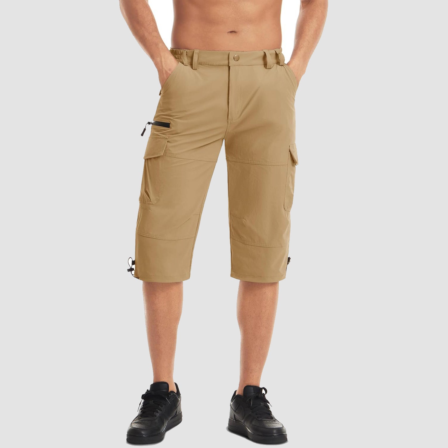 Men's 3/4 Capri Quick Dry Sports Shorts - veyora