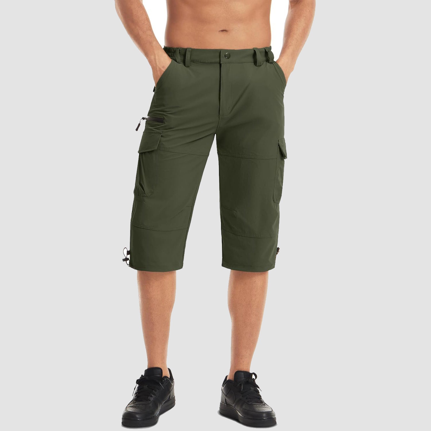 Men's 3/4 Capri Quick Dry Sports Shorts - veyora
