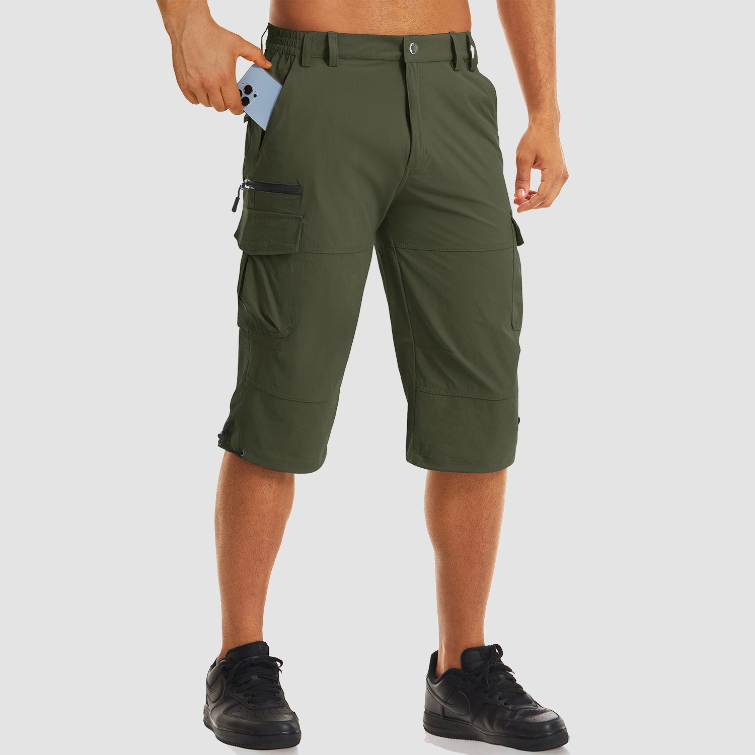Men's 3/4 Capri Quick Dry Sports Shorts - veyora